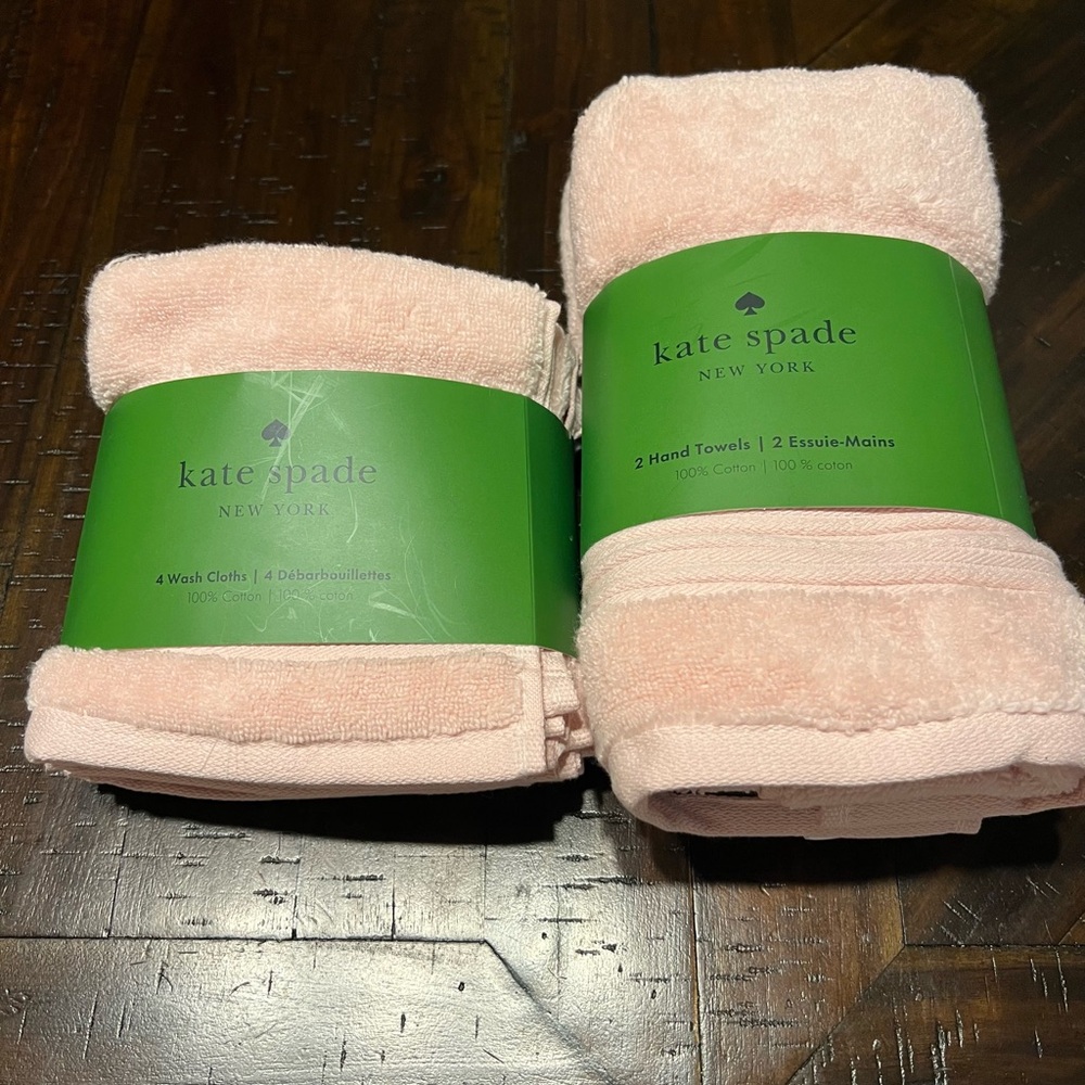 Kate Spade New York Pink Towels Set of 6